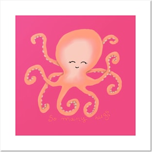 Peach Octopus - So Many Hugs Posters and Art